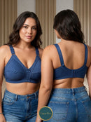 Sutiã Plus Size Algodão Reforçado Firme Liso Sem Bojo Sem Aro Lingerie Feminina
