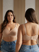 Sutiã Plus Size Algodão Reforçado Firme Liso Sem Bojo Sem Aro Lingerie Feminina