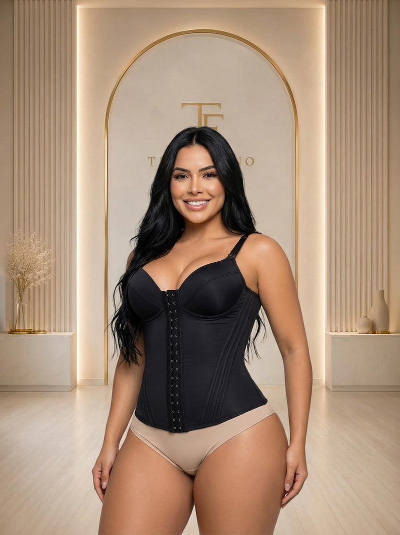 Cinta Elite 12 — Modeladora com Bojo e 12 Barbatanas Traço Fino