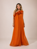 Vestido de verão com ombro desnudo