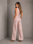 Conjunto Alfaiataria Slim – Colete Botão Único + Calça | Verão 2026