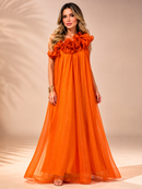 Vestido de verão com ombro desnudo