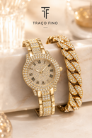 Relógio feminino Pulse Strass com ou sem pulseira