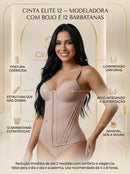 Cinta Elite 12 — Modeladora com Bojo e 12 Barbatanas Traço Fino