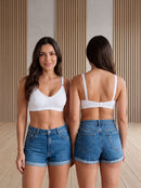 Kit 2 Sutiã Reforçado Sem Bojo Lingerie Sutiã Sem Bojo Sutian Comum e Plus Size