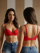 Sutiã Reforçado Basico Solterinho  Microfibra Lingerie Dia a Dia Com Bojo e Ajustável