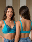 Kit Com 5 Sutiã Reforçado Com Lycra Renda E Malha