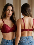 Kit Com 5 Sutiã Reforçado Com Lycra Renda E Malha