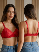 Kit Com 5 Sutiã Reforçado Com Lycra Renda E Malha