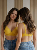Kit Com 5 Sutiã Reforçado Com Lycra Renda E Malha