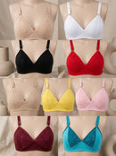 Kit Com 5 Sutiã Reforçado Com Lycra Renda E Malha