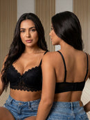 Sutiã com Bojo bolha em renda Guipir Sexy Moda Íntima Feminina Bojo Antiquebra