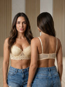 Sutiã com Bojo bolha em renda Guipir Sexy Moda Íntima Feminina Bojo Antiquebra