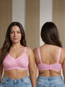 Sutiã Plus Size Algodão Reforçado Firme Liso Sem Bojo Sem Aro Lingerie Feminina